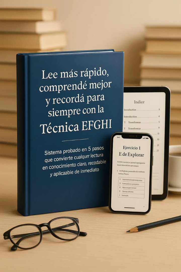 “Lee más rápido, comprende mejor en 15 minutos de Lectura enfocada  y recordá con la Técnica EFGHI”